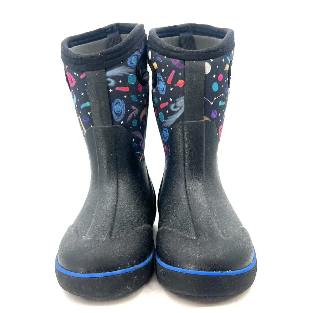 BOGS Classic II Kids Space Galaxy Waterproof Insulated Winter Boots Size 11